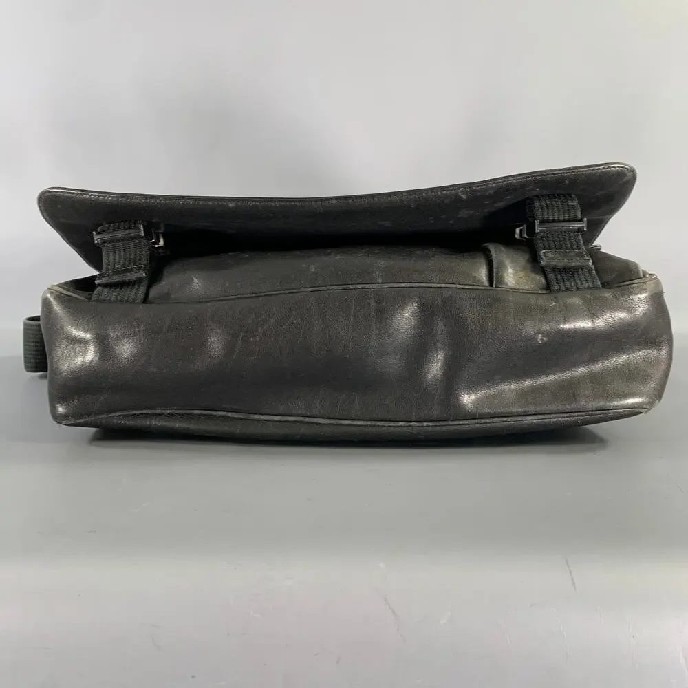 COACH Black Cowhide Leather Messenger Bag